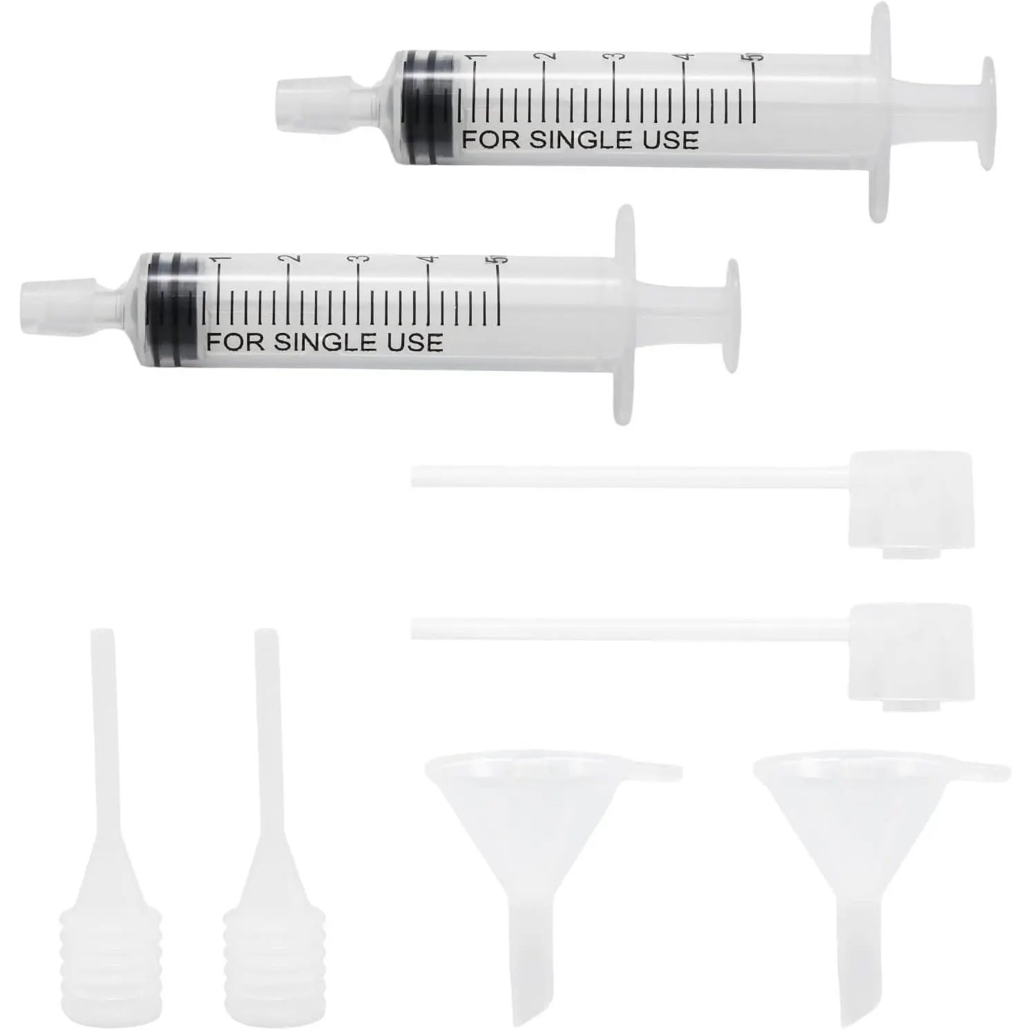 5ml Perfume Refill Kit 8 Pcs Plastic Dispenser Funnel Pump Head Dropper Cosmetic Transfer Tool Set Clear