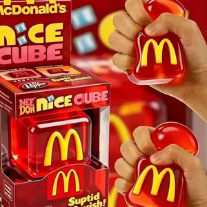 1pc Stress Relief Slow Rebound Soft Gel Cube, Sensory Squeeze Toy, Mcdonald's Relaxation Tool, Perfect for Unwinding and Calming Down