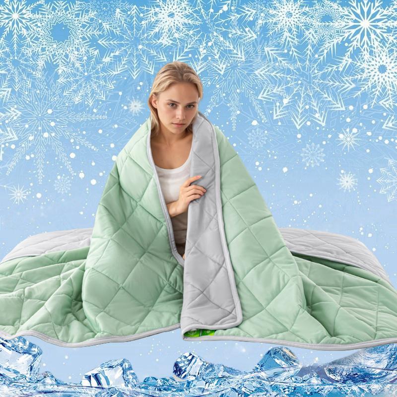 Solid Color Double Sided Cooling Blanket, 1 Count Soft Breathable Lightweight Blanket, Air Conditioning Blanket for Home Office Travel Dormitory Camping