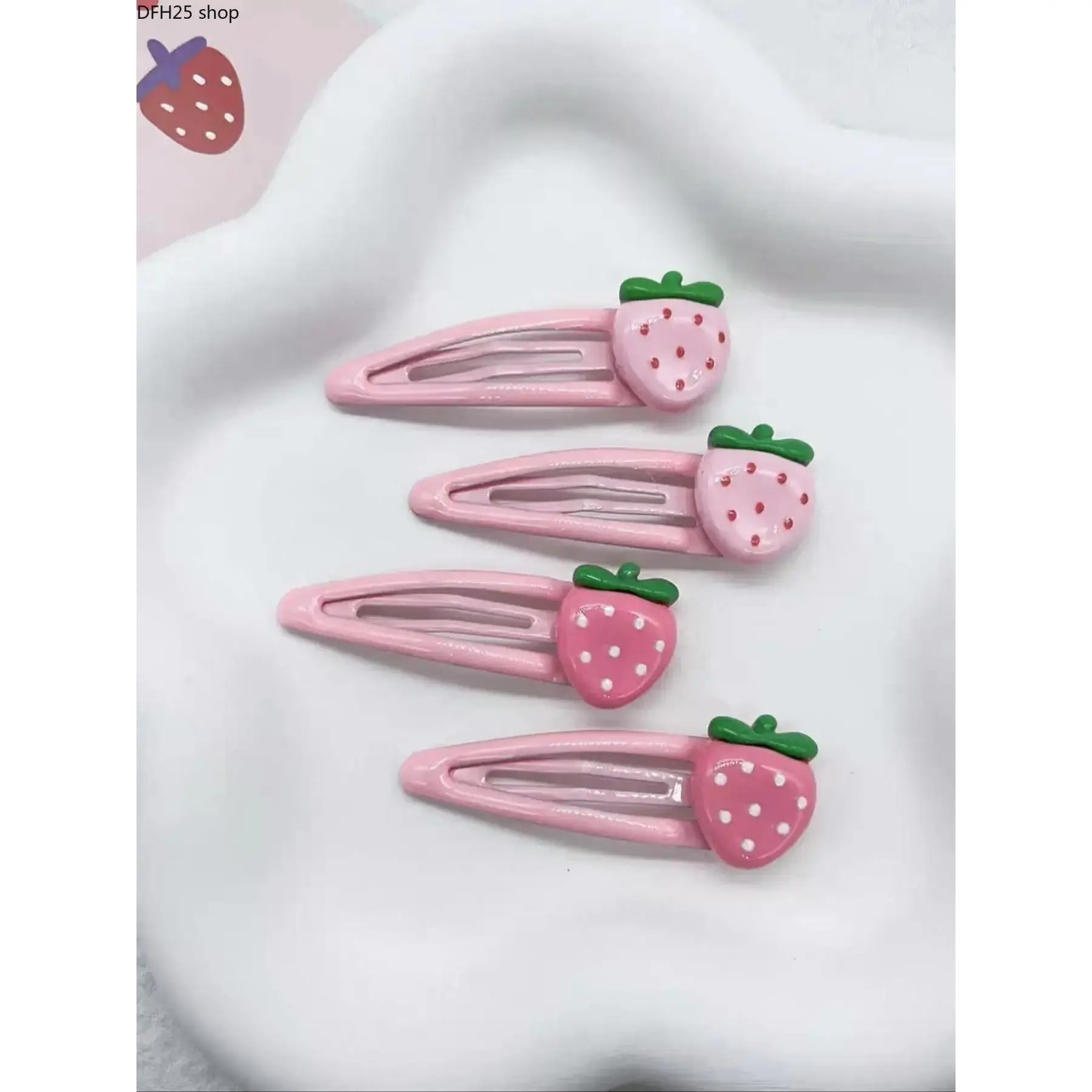 Strawberry Hair Clip Set for Women and Girls, Cute Decorative Hair Accessories for Bangs, Daily Styling, Parties and Casual Fashion
