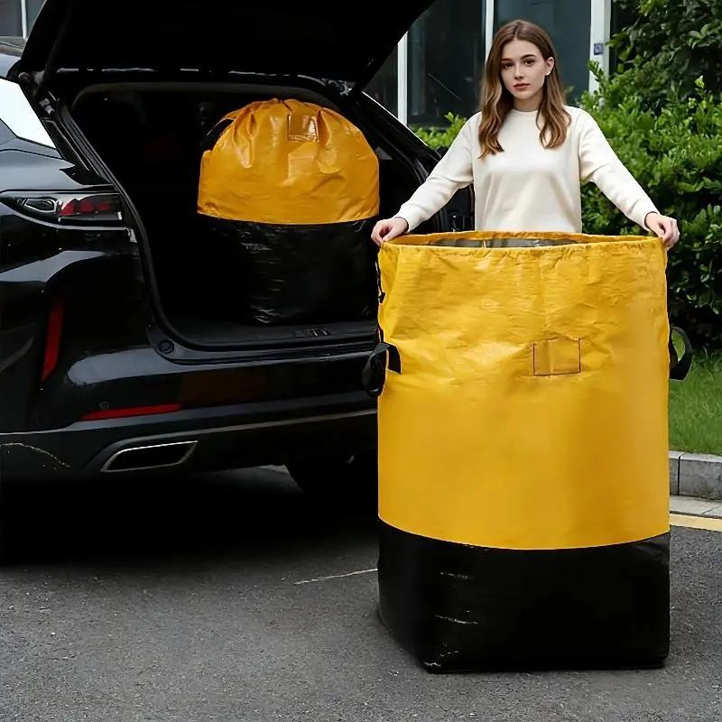 2PC Moving Bag with Durable Handle and Secure Drawstring Closure, Large Capacity Foldable Storage Bag for Moving, Travel, Dormitory, Travel Duffle Bag, Portable Carrying Bag, Travel Folding Bag, Storage Transportation Bag, Traveling Bag