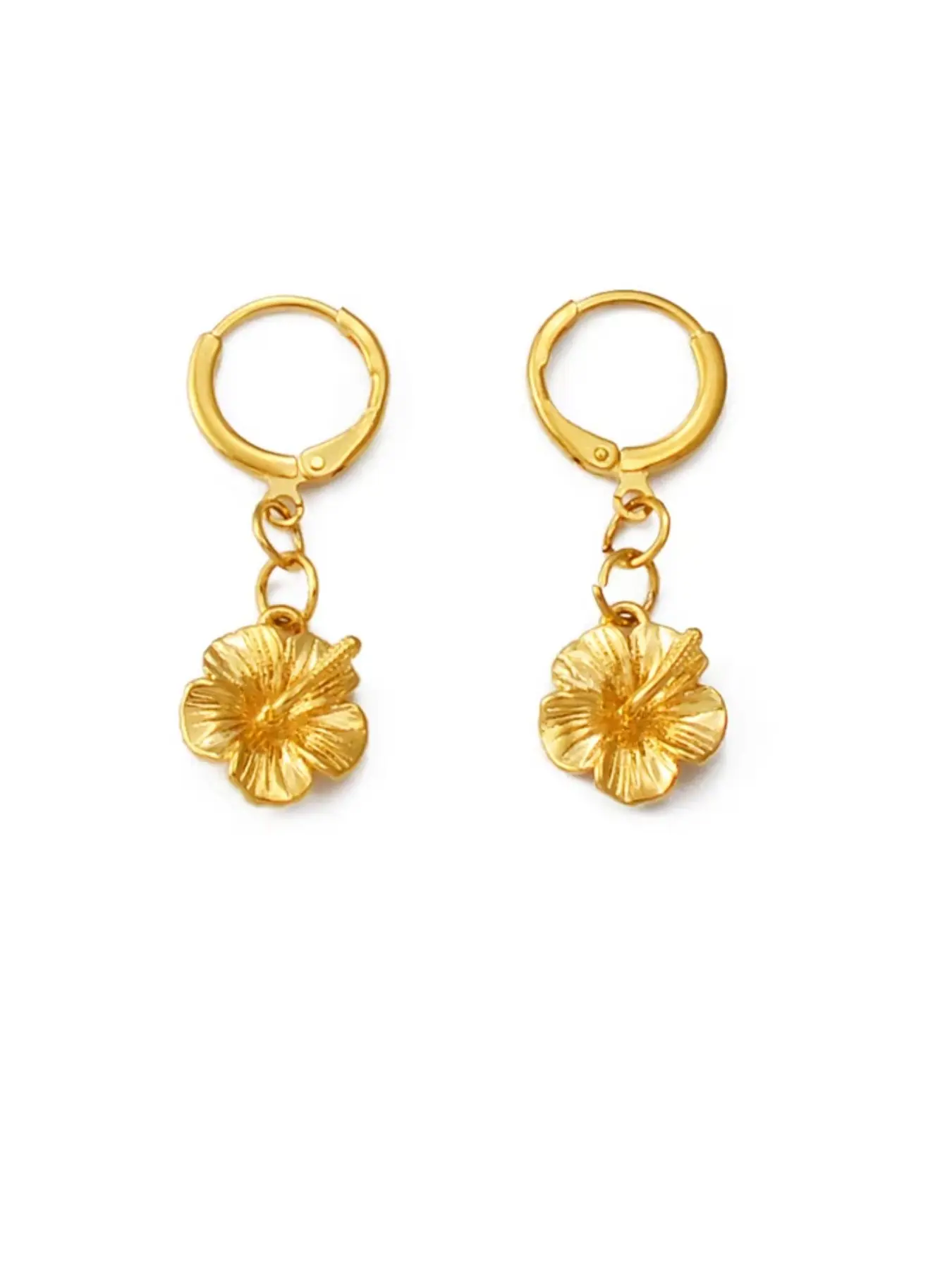 1 pair Hibiscus Hawaiian Guam Tropical Flower Earrings Jewelry New Zealand Guadeloupe for Women