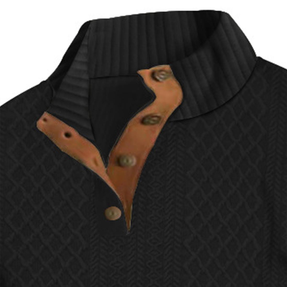 Trendsetting Men's Textured Pullover with Dynamic Splicing Details and a Complex Knit Pattern for Fashion-Forward Style