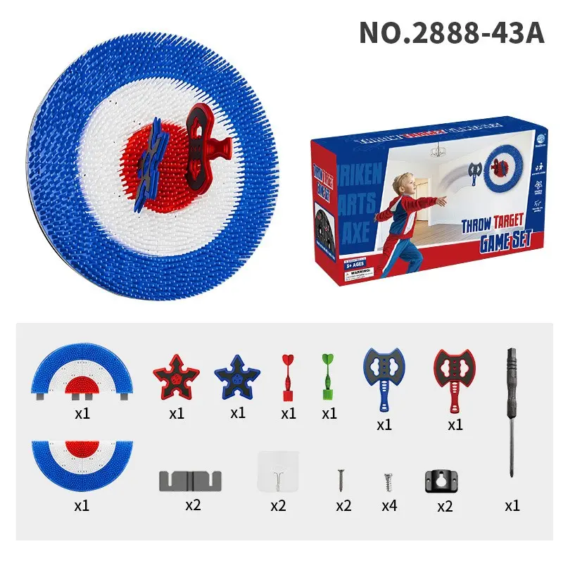 Throwing Target Set, Axe and Dart Game, Darts Gear, Large Dartboard Target Stand, Indoor Outdoor Leisure Sports, Suitable for Boys and Girls