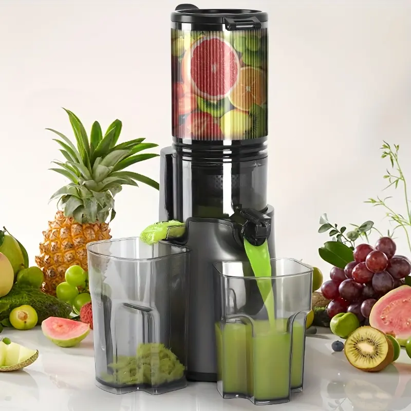 Cold Press Juicer Masticating Juicer With Wide Feed Chute 350w Slow Juicer Ideal For Whole Fruits And Vegetables High Juice Yield Easy To Clean A MustHave For Your Kitchen Perfect Gift Idea