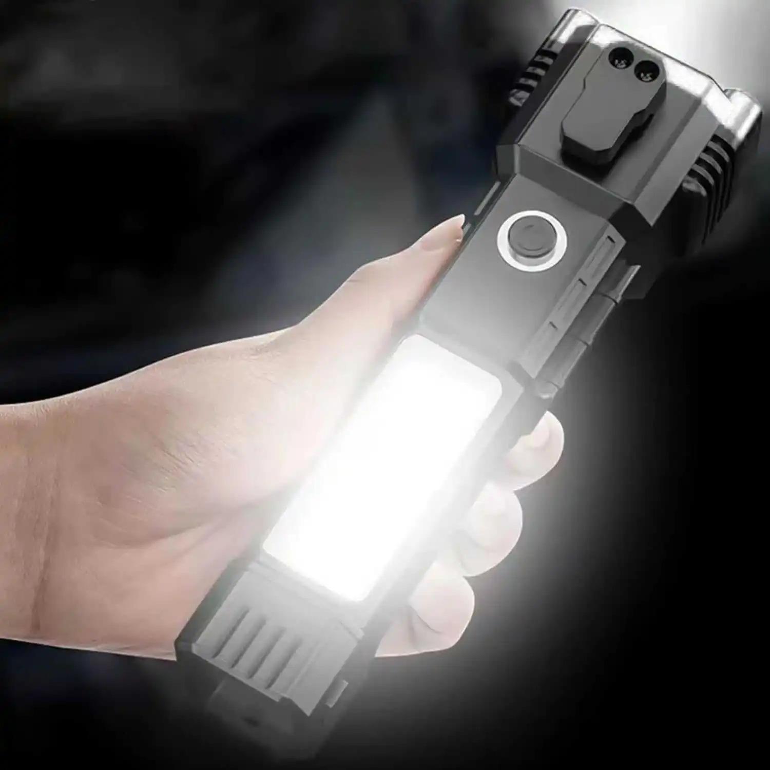Multi-Function Car Safety Hammer Flashlight,Emergency Escape Tool with Window Breaker Seatbelt Cutter, Multi Function Torch Emer
