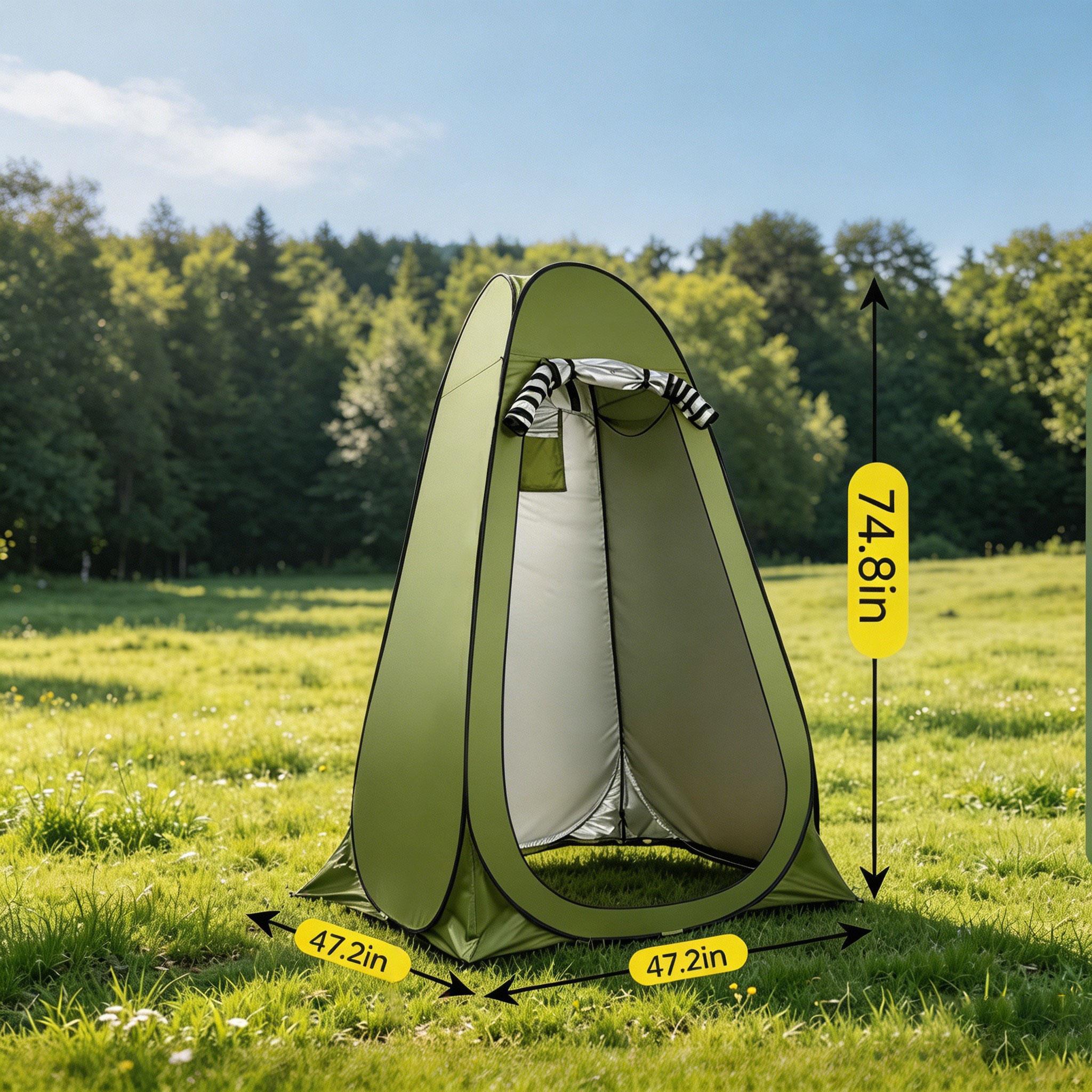 Pop-up shower tent, portable instant changing tent, with ventilation window and carrying bag, private bathroom toilet suitable for beach, camping and outdoors