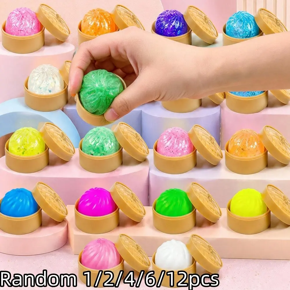 Glitter Dumpling Stress Relief Toy, Colorful Sensory Playset, Soft Slow-Rebound Design, Perfect for Parties & Gifts, Kawaii TPR Fidget
