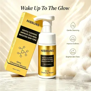 100ML Nibbun Brightening Cleansing Mousse, Press Bottle Foam, Gentle Cleaning, Improves Dullness, Enhances Skin Tone, Daily Home Skincare