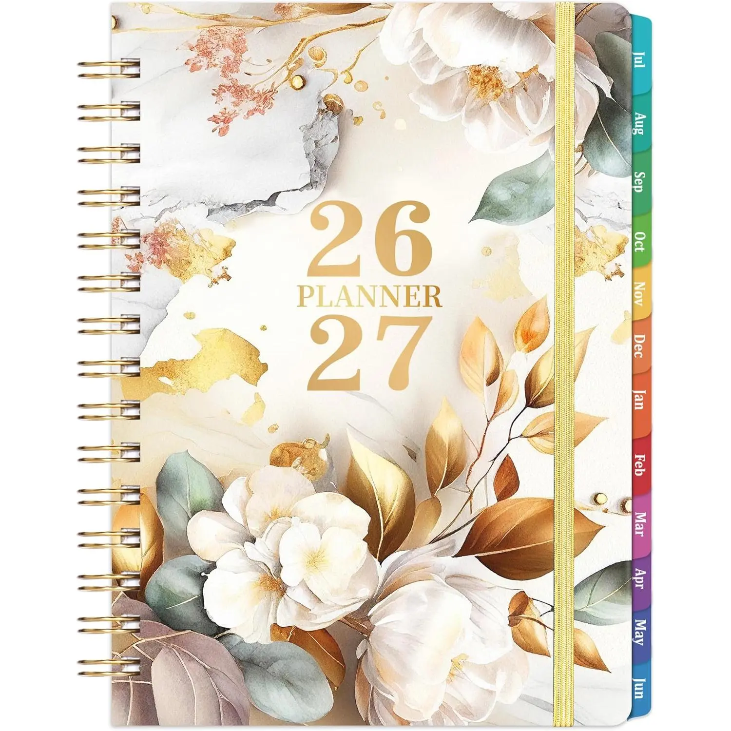 Planner 2026-2027 - Planner 26-27 Weekly and Monthly, Jul.2026 - Jun.2027, 8.5" x 6.4", 2026-2027 Calendar Planner with Monthly Tabs,  Pocket, Sturdy Binding