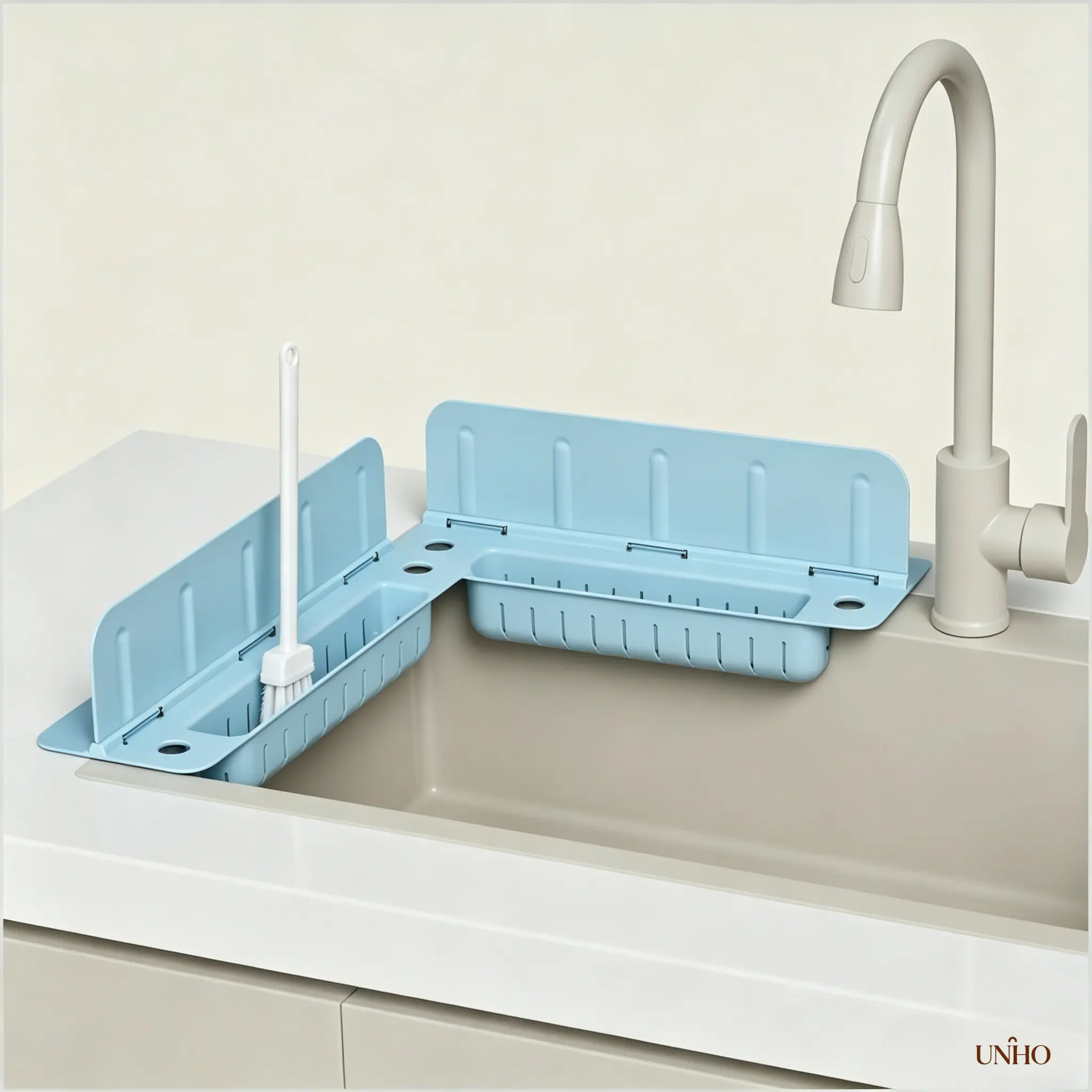 Reusable Kitchen Sink Anti Splash Water Baffle, Detachable Storage Rack, Household Plate Holder, Creative Guard To Protect Clothes From Splashing Water