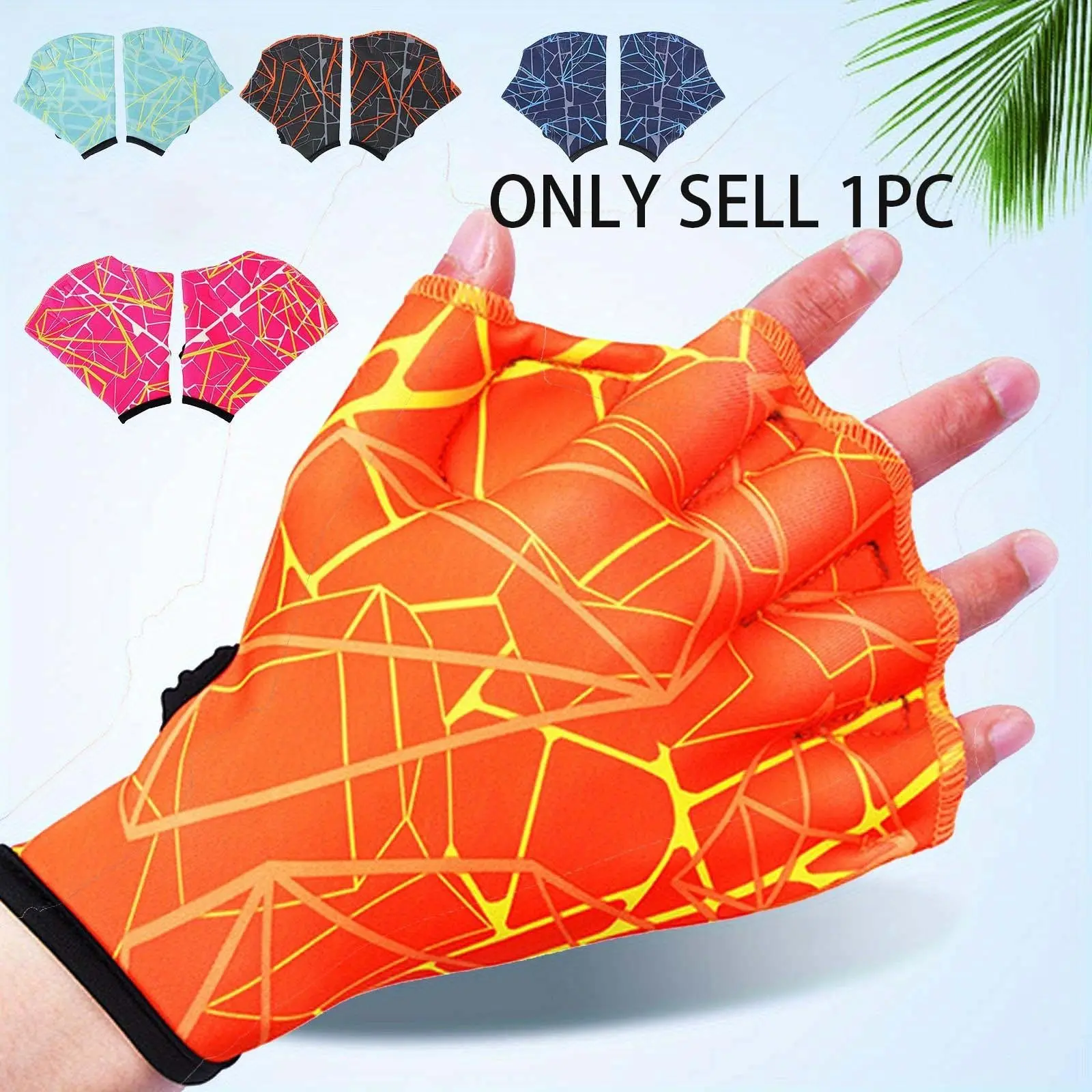 Swimming Webbing Gloves, Water Sports Training Aid Hand and Foot Flippers, Unisex Swimming Gear, Ideal for Men and Women, Durable Design