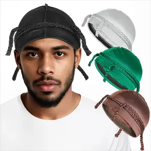 2026 New Braid-Wrapped Base Cap, Hip Hop Dreadlock Head Strap Hat, Rope Halter Braid Shaped Headwear, Versatile Streetwear Accessory for Daily Hip Hop Outfits