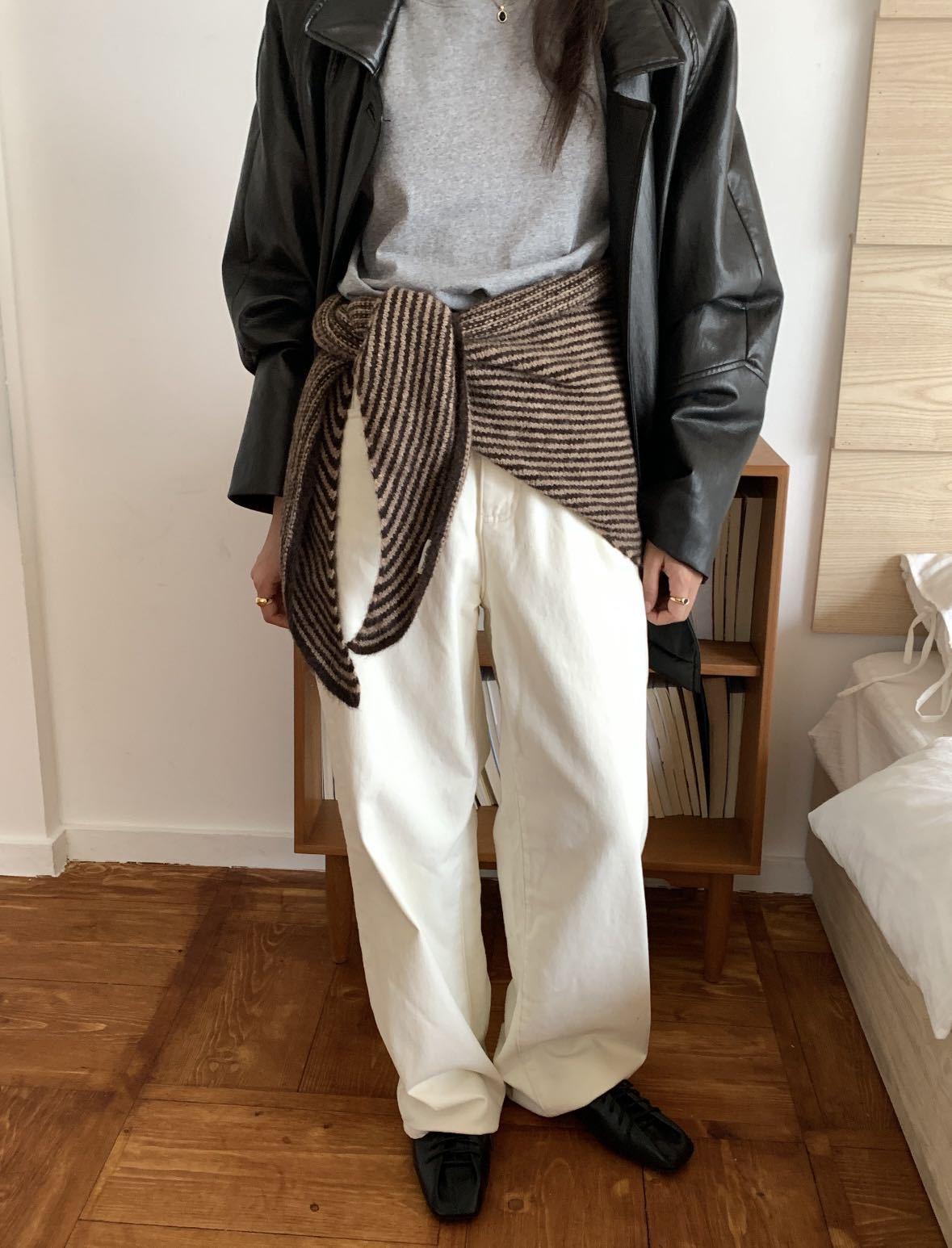 Single Color Cashmere Scarf, Thick Wool Knit Shawl, Fluffy Soft Scarf, Lazy Style, Versatile Korean Aesthetic, Unisex, Fall & Winter