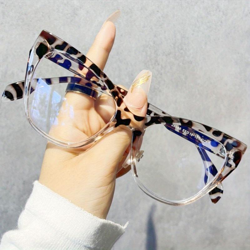 Oversized Women Myopia Presbyopia Glasses Cat-Eye Fashion Lady's Blue Light Blocking Computer Eyewear Prescription Eyeglasses