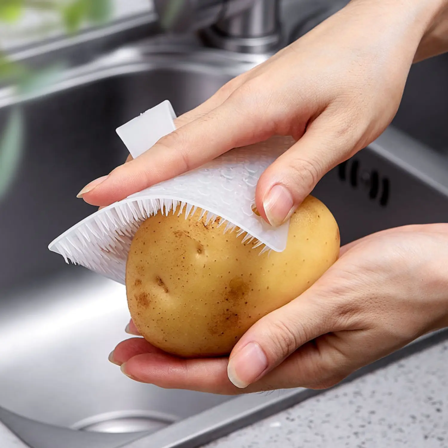 20Pcs Vegetable Brush-Potato Scrubber Vegetable Scrub Brush Kitchen Cleaning Brush Handheld Produce Scrubber for Kitchen Sink Food Prep Tool