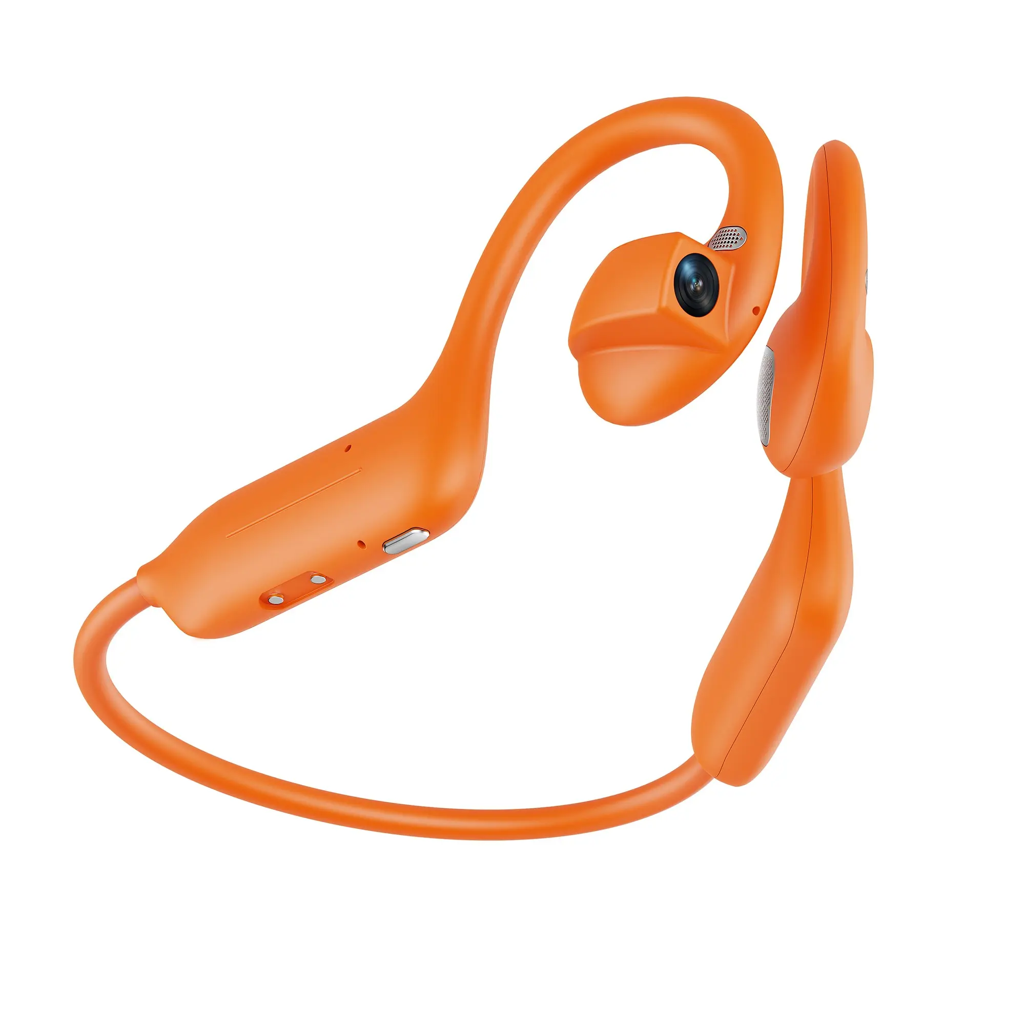 New E12 Bone Conduction Earbuds, Open Wireless Bluetooth-compatible Sports Headphones, Multilingual Translation, HD Camera, Multi-Scene Use