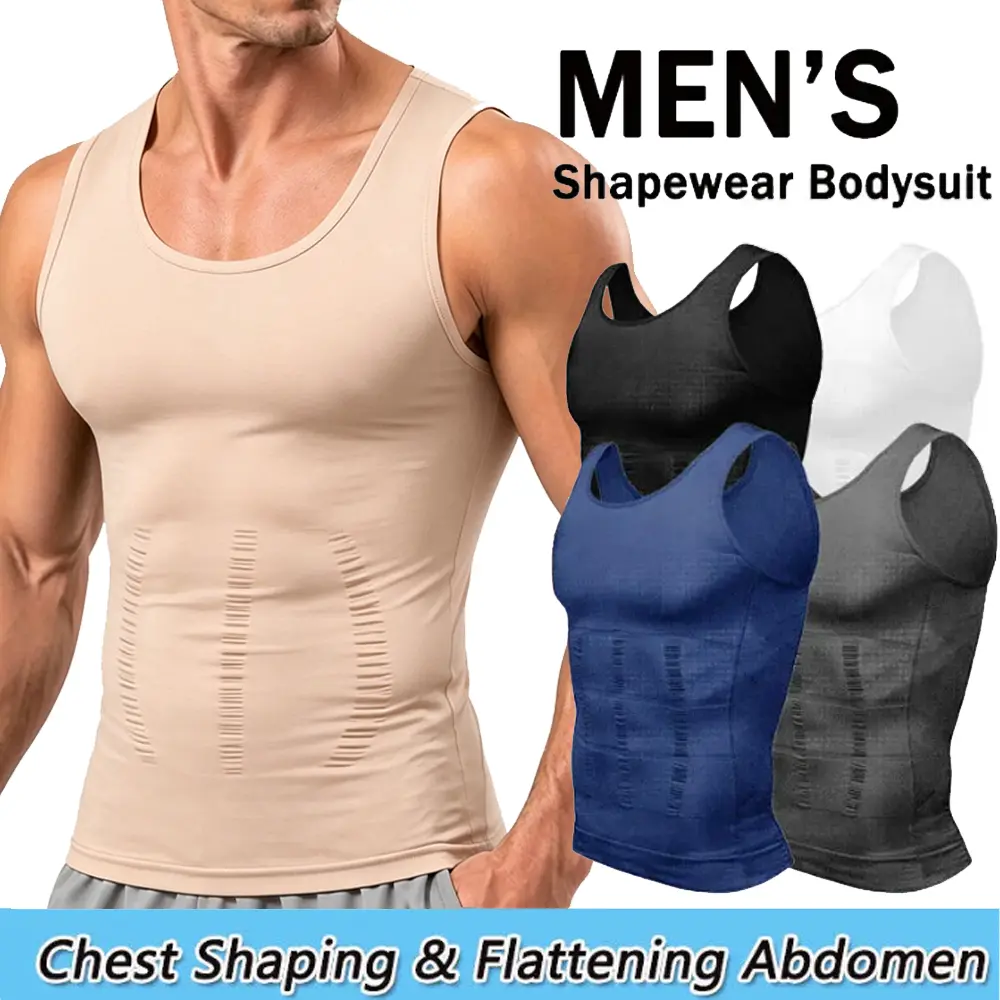 2/3 Pack Menswear Compression Vest Workout Sleeveless Shirts Men Compression Sleeveless Shirt Shapewear