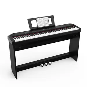 Full Size 88 Key Fully Weighted Digital Piano, Graded Hammer Action Portable Electronic Piano with Metronome Silent Headphone Mode, Lightweight Digital Piano for Beginner to Professional Musicians Home Use