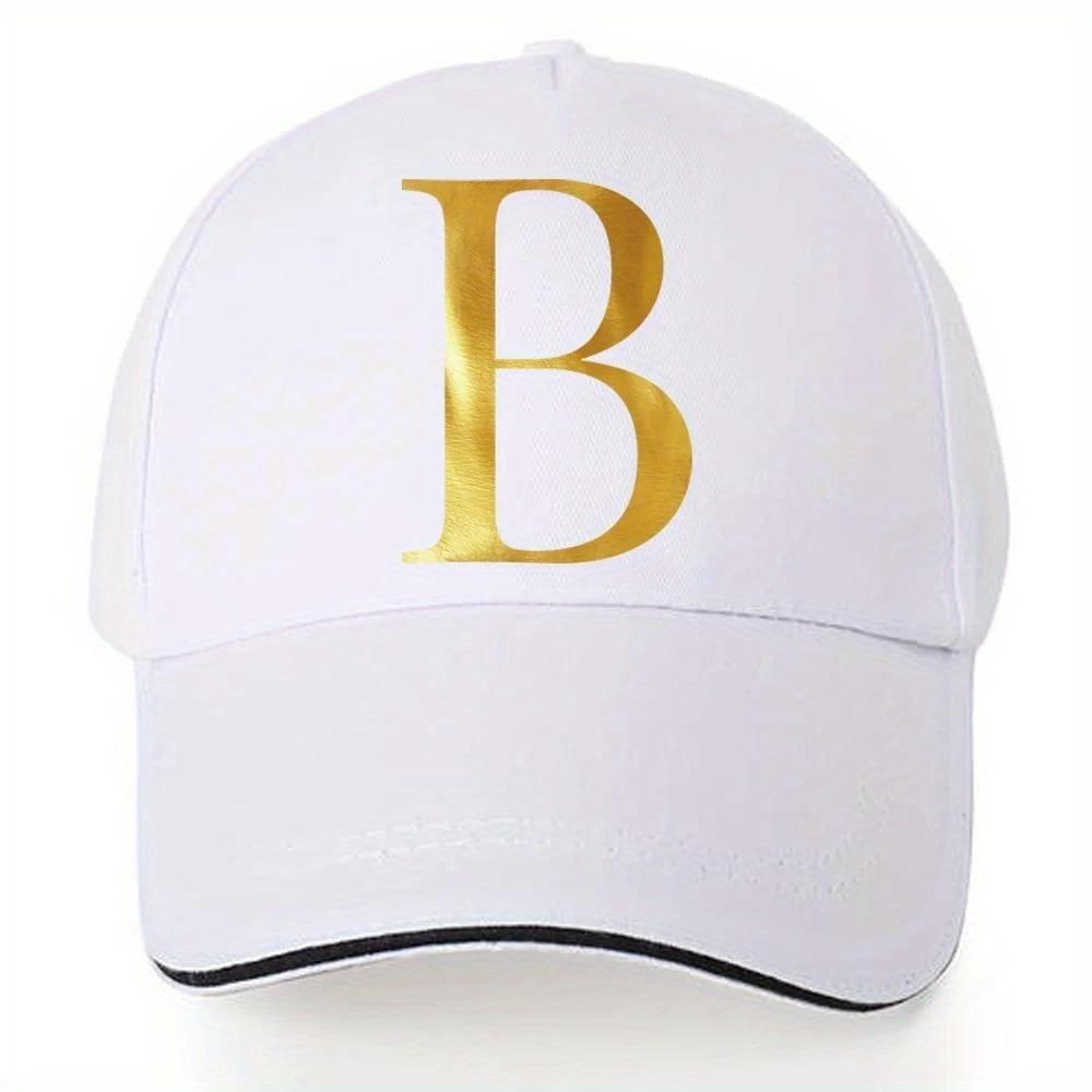 [Lightweight Baseball Cap] Lightweight Baseball Cap|   Adjustable Shoulder Strap, Breathable And Quick Drying - Customizable Golden Letter Design, Suitable for Outdoor Sports And Travel
