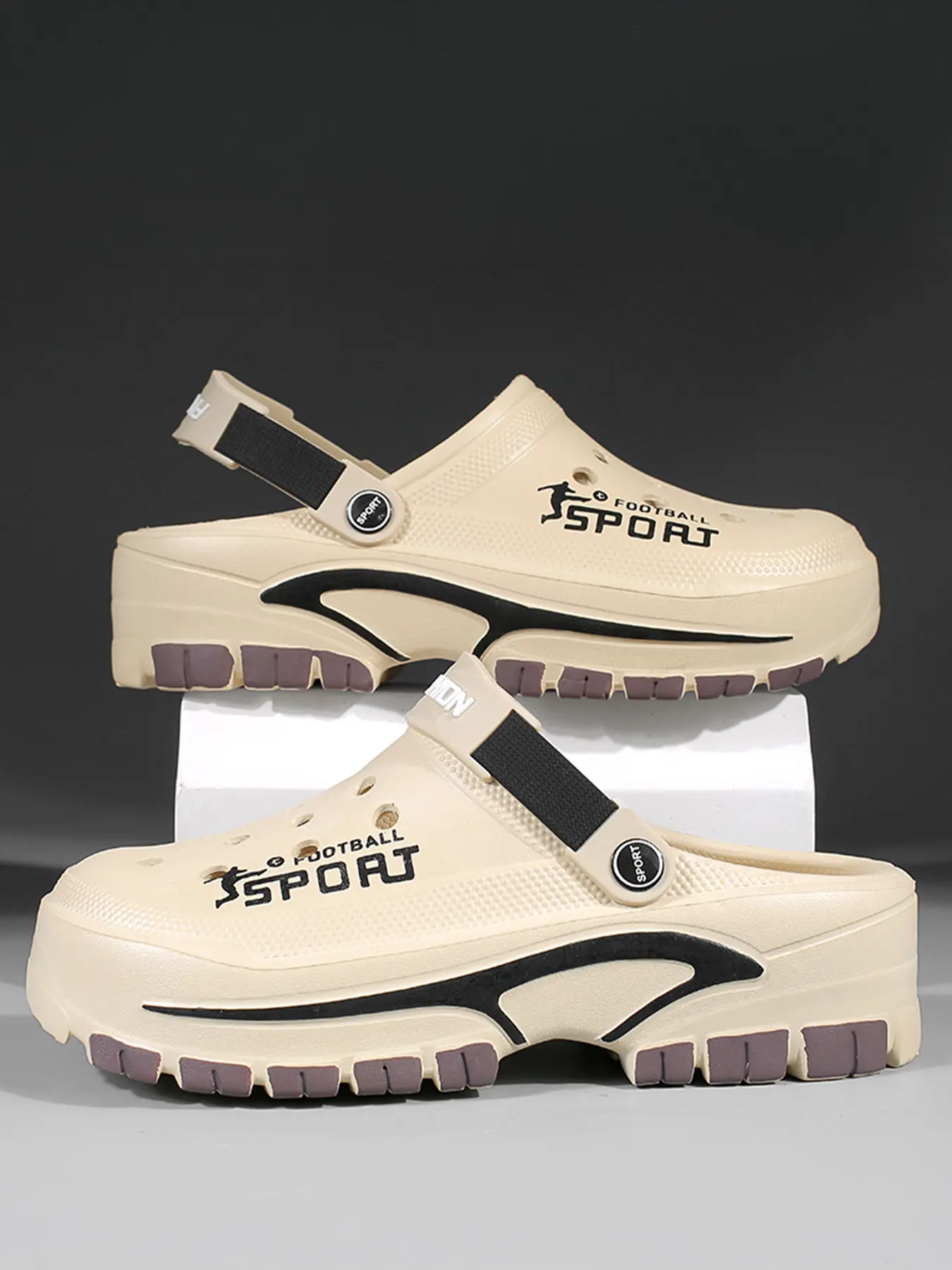 Comfortable Mens Sports Sandals Breathable Non Slip Outdoor Casual Walking Beach Summer Sporty Breathable EVA Clogs Antislip Slippers Garden Shoes for Daily Wear Hiking Camping Fishing Travel