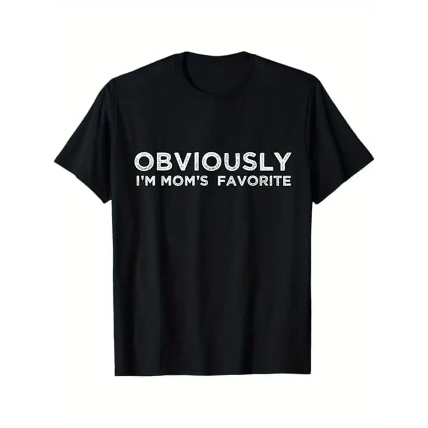 Men'S Heavyweight Pure Black Short-Sleeve T-Shirt, Loose Fit, Drop Shoulder, Versatile Basic Style, Casual Daily Wear, Commuting, Plus Size Top