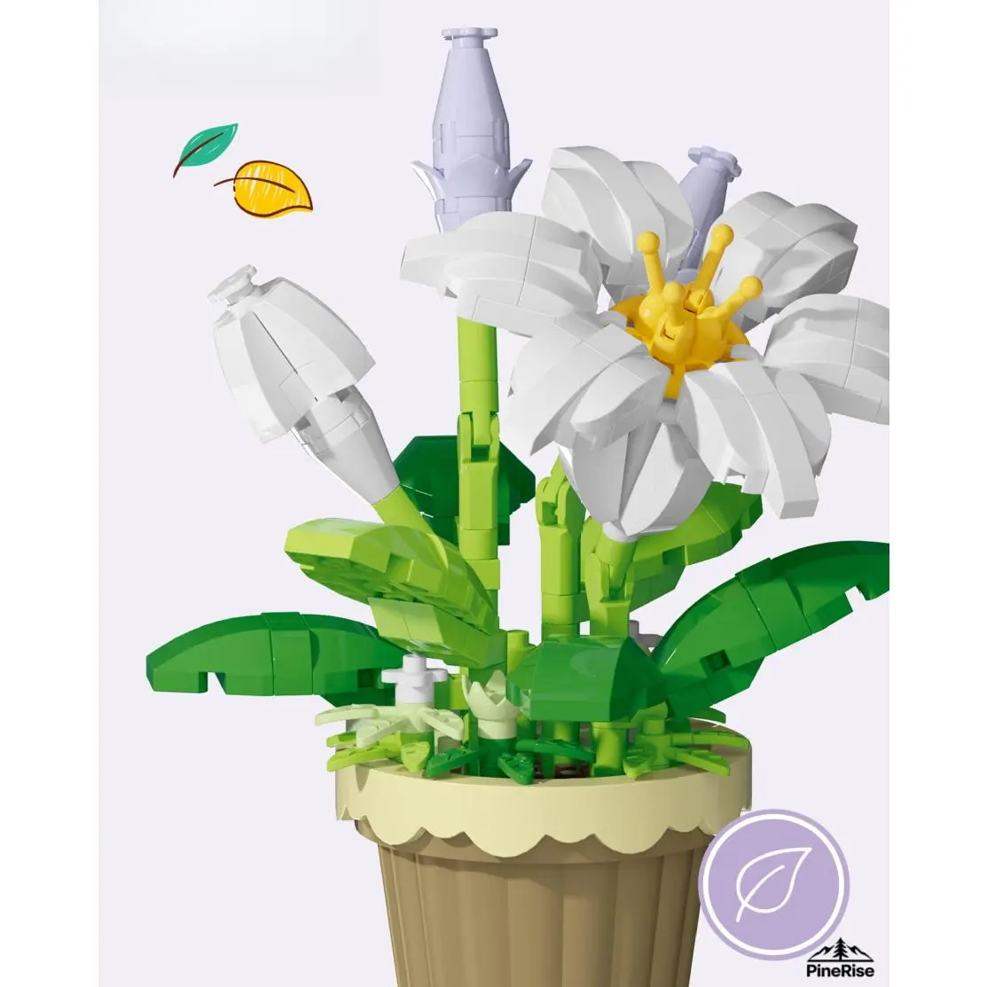 Preserved Flower Succulent Building Block Assembly Kit DIY Potted Plant Ornament Romantic Decor For Valentine’s Day Indoor Leisure Home Desktop Handcraft Projects