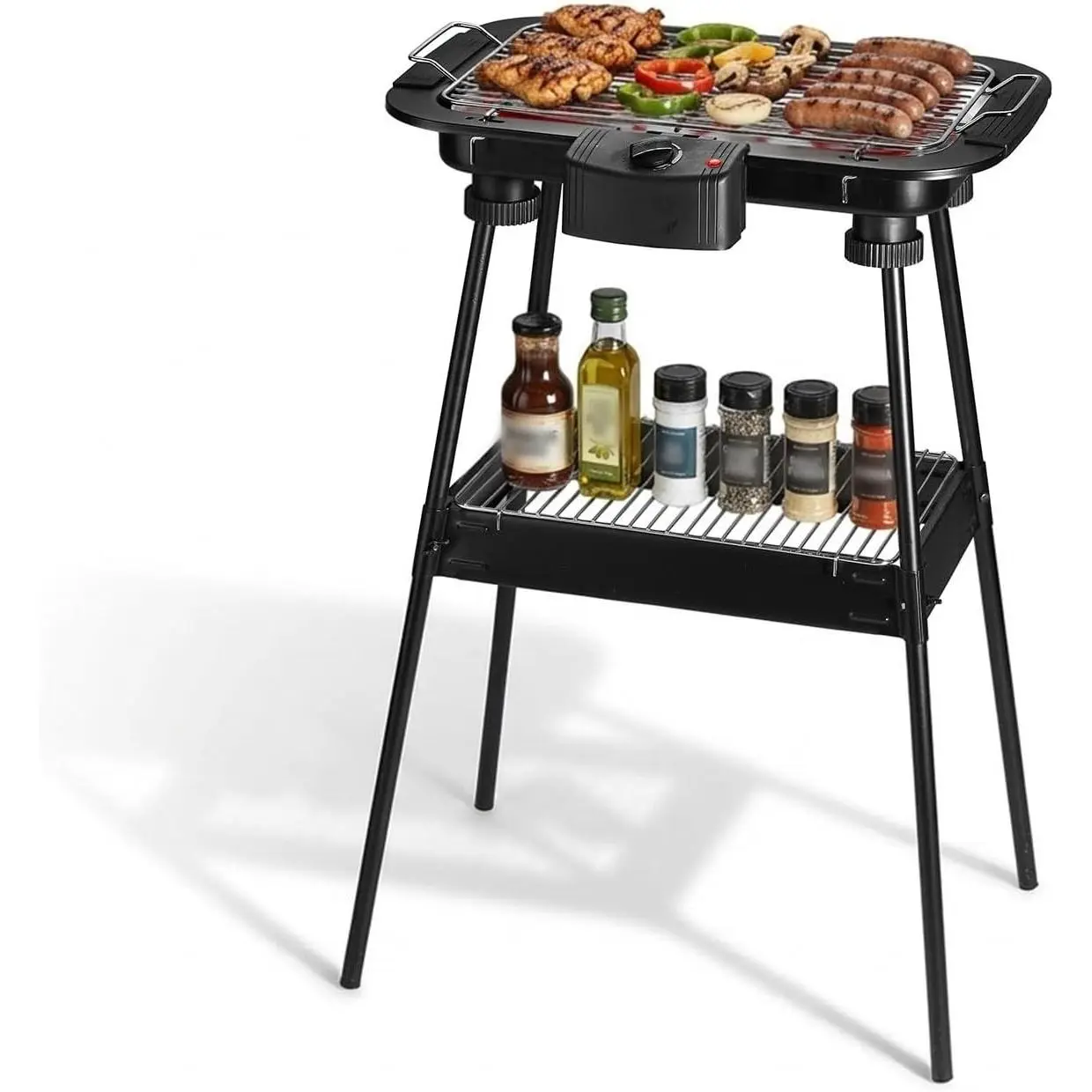 Electric Smokeless BBQ Grill - Portable Removable Stand Upgrade Electric Grill for Outdoor Indoor Cooking, YD301 Upgrade