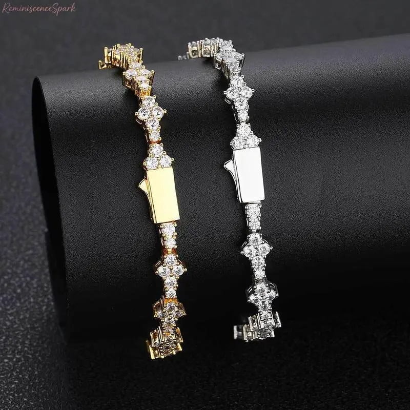 1pc & 2-Pack 6.5mm CZ Tennis Bracelet, Luxe Plated Unisex Stackable Bracelet, Summer Style Mens Jewelry, Sparkling Versatile Wrist Accessory For Daily Wear, Party Looks & Layered Outfits