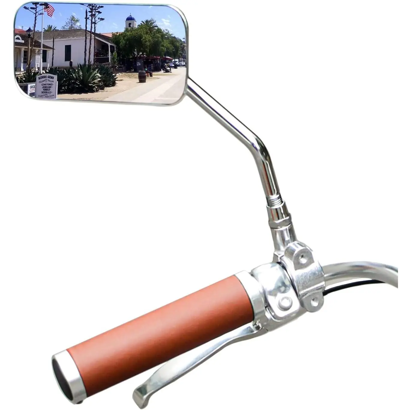 Mirror, Metal  Mirrors, Cruiser  Mirror | For Handlebars Rearview Mirror, Electric  Mirror, Side Mirror, Galvanized Steel Frame for The Retro