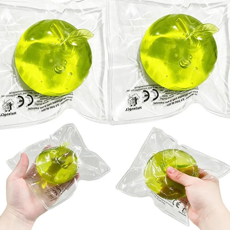 HefengCL Realistic Crystal Green Fake Fruit Slow Rising Squishy Toy, Unisex Fidget Slime & Squishy Toy for 12+ Years, All Seasons Party/Birthday Relaxing Novelty Gift