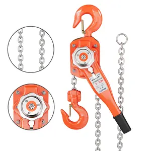Industrial Manual Lever Chain Hoist, 1650lbs-6600lbs G80 Steel Lifting Chain Hoist, Weston Brake 360° Rotatable Hook Hand Hoist for Construction Garage Dock Material Lifting