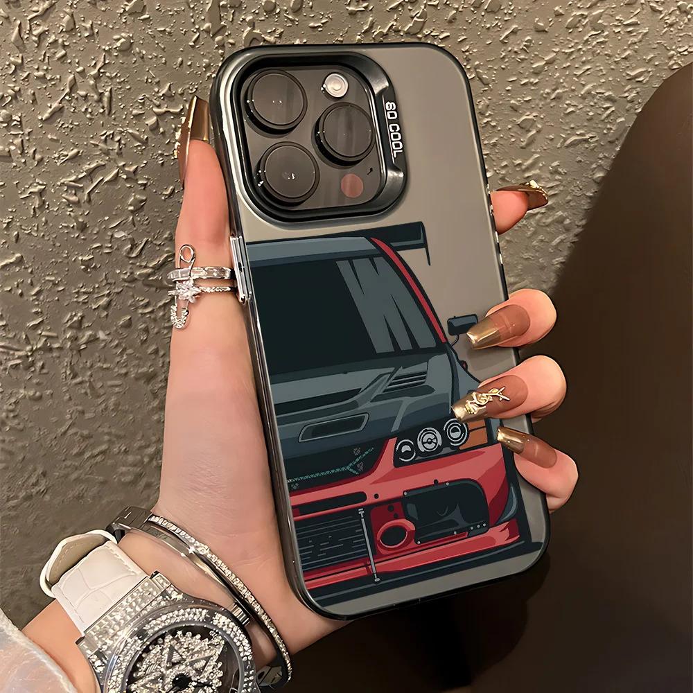 Cool JDM Sports Car Phone Case For iPhone 17 16e 16 15 14 13 12 11 mini Pro Max X XR 8 7 Air Plus Anti Fall Matte Back Cover