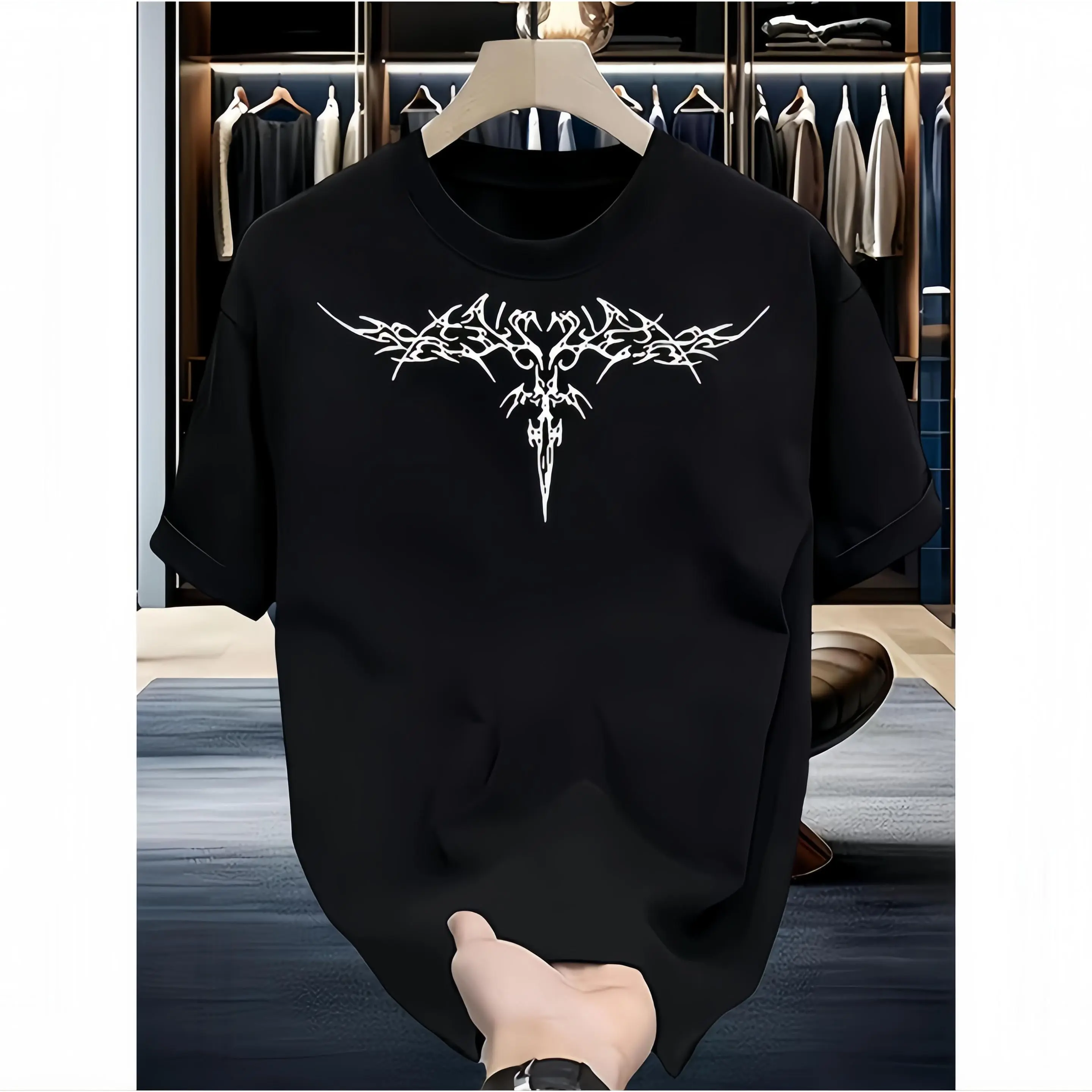 Funny Printed Sporty Chic Sports T-shirt, Breathable Athletic Top for Gym, Running