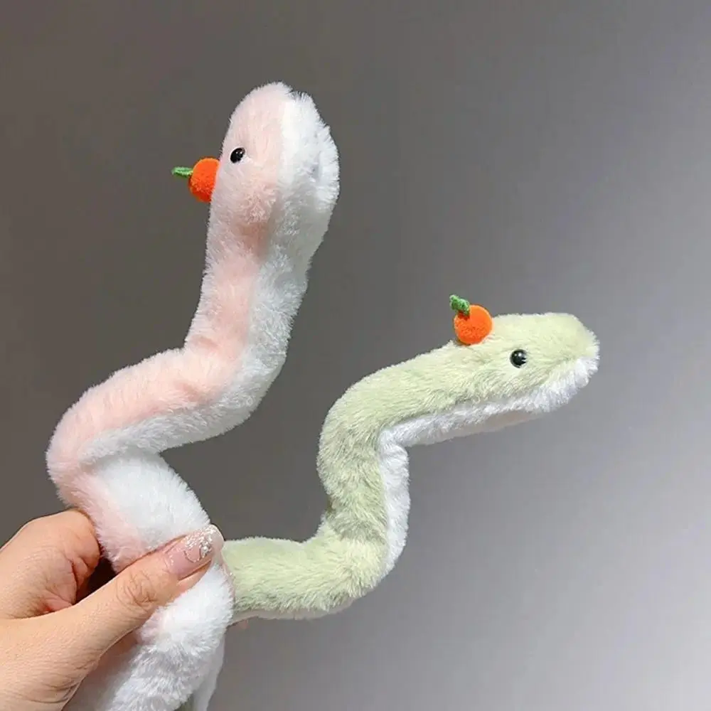 Plush Year of The Snake Plush Toy Wrap Around Arm Soft Snake Stuffed Plush Doll Comfort Little Snake Snake Animal Doll Car Decor