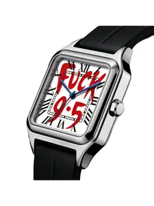 Men's Square Quartz Watch Waterproof Fashionable Casual Timepiece with Arabic Numerals Design for Daily Wear and Gift Giving