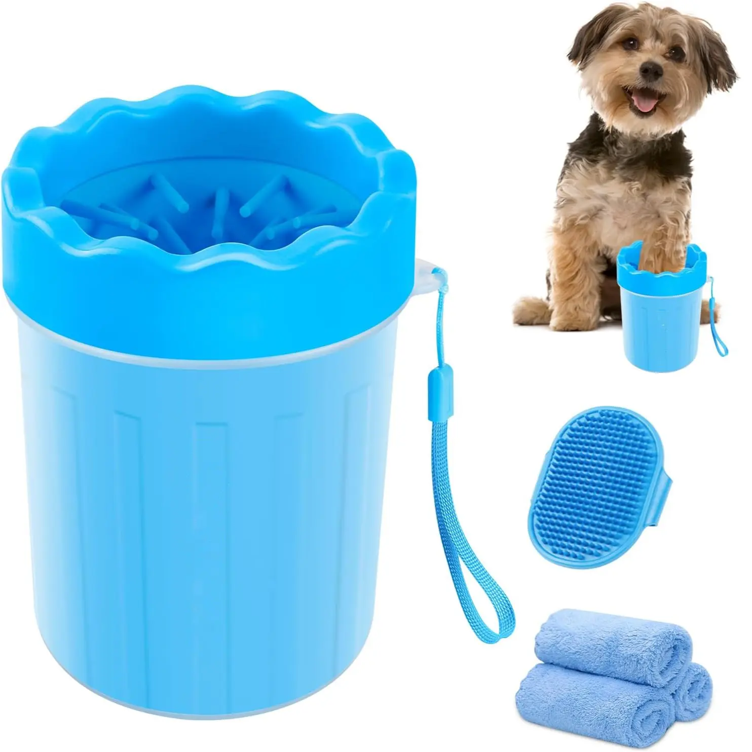 5-Piece Dog Paw Cleaner Set, Mud-Resistant Pet Foot Care Kit, Essential Dog Paw Protection, Easy-To-Use Cleaning Tools for Dogs, Paws Cleaner