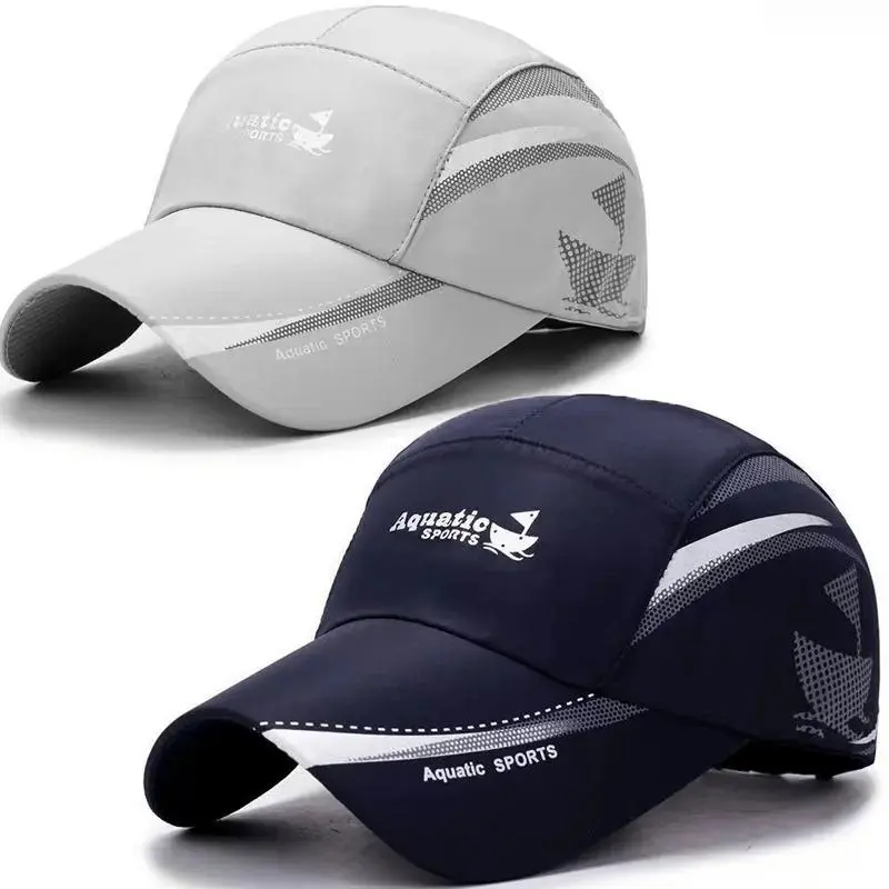 Unisex 2‑Pack Quick Dry Trucker Snapback Hats, Breathable Sailboat Print Adjustable Baseball Caps, Lightweight Sun Protection Hat for Fishing Hiking, Fashion Accessories for Men Women