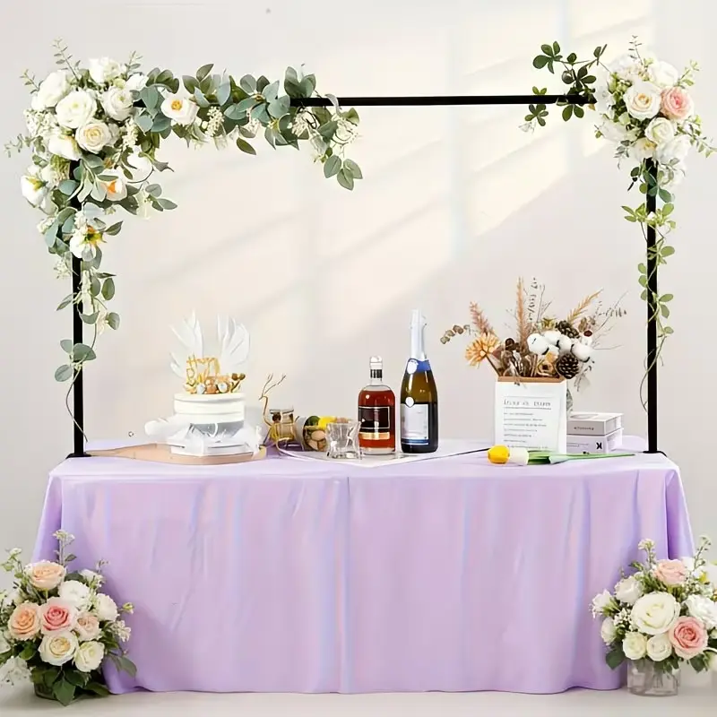 Adjustable Over Table Metal Arch Frame With Fixing Clamps, Reusable Lightweight Rack, Balloon Arch Stands, Balloon Flower Stand, For Balloon Floral Display, Wedding Banquet Baby Shower Table Centerpiece Decor