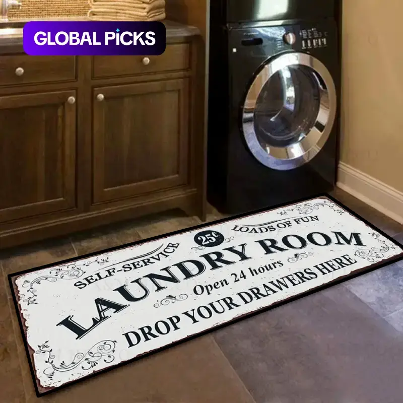 Non-Slip Algae Mud Floor Machine Washable Mat, Absorbent Washable Easy-to-Clean Rug for Kitchen, Laundry Room or Bathroom #GLOBAL PICKS