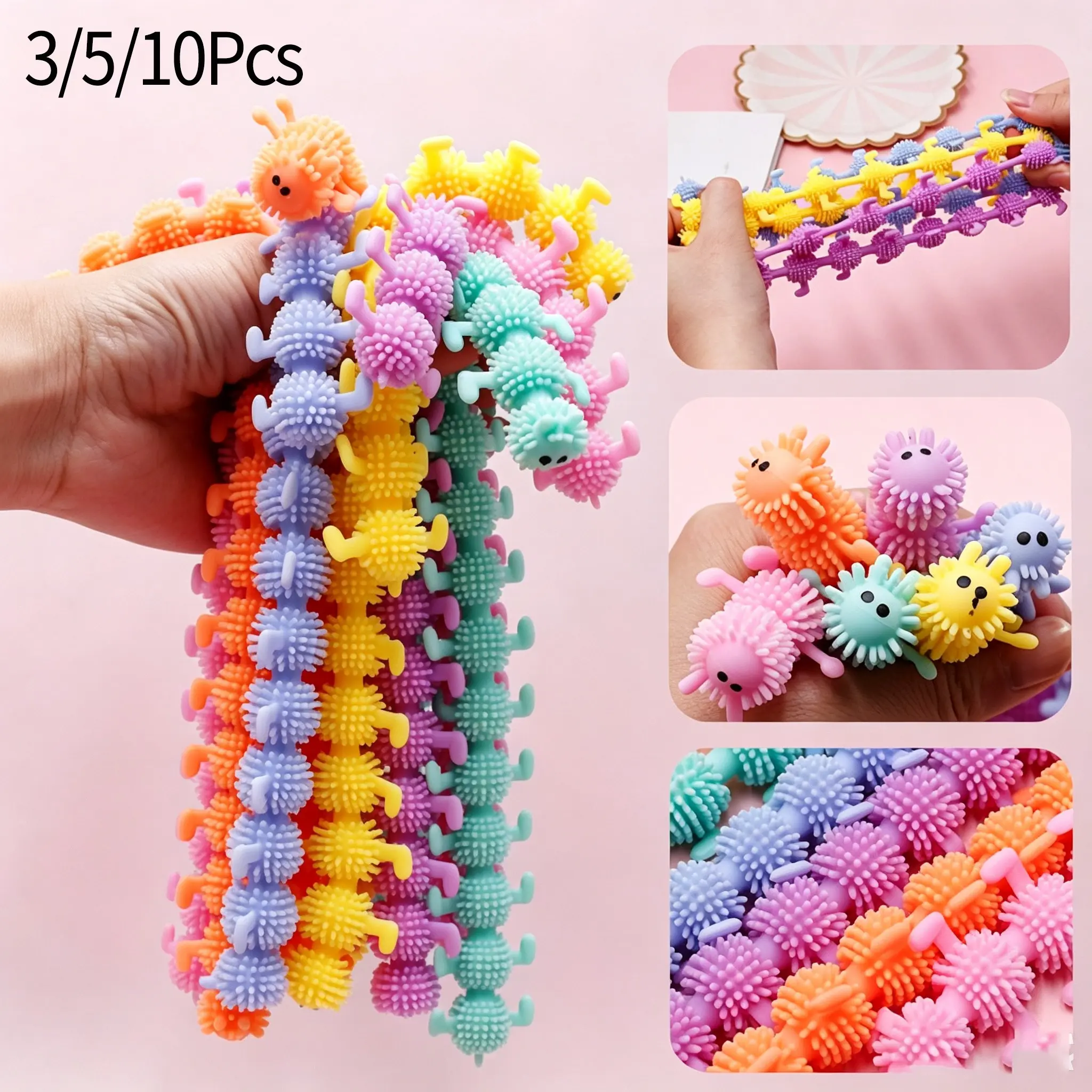 3/5/10 Pack Stress Relief Toy, Vibrant Sensory Toy for Kids and Adults, Anxiety Relief, Autism Toy, Perfect Gift for Children