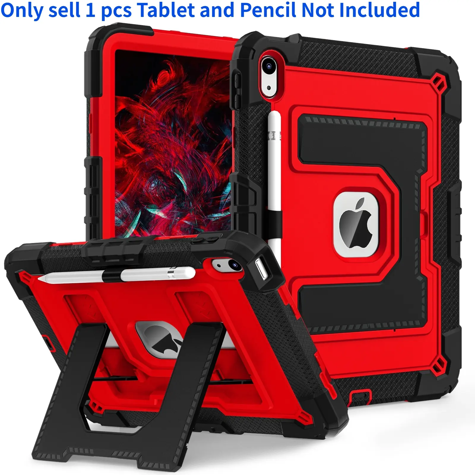 Rugged iPad 12/11/10 Gen Case with Stand, Shockproof Handle Cover for Kids, Soft Child-Safe Material Fits 2025 A16 & 2026 11" Tablet, Tablet Protective Cover