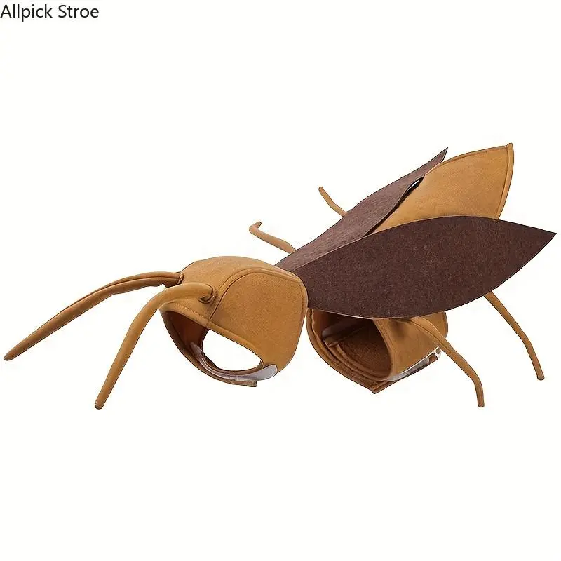 Halloween Cockroach Dog Costume for Small & Medium Dogs and Cats, Funny Roach Pet Outfit with Adjustable Antennae, Soft Lightweight Bug Costume, Secure Velcro Closure, Perfect for Pranks, Costume Parties, Family Photos, Cosplay & TikTok Content