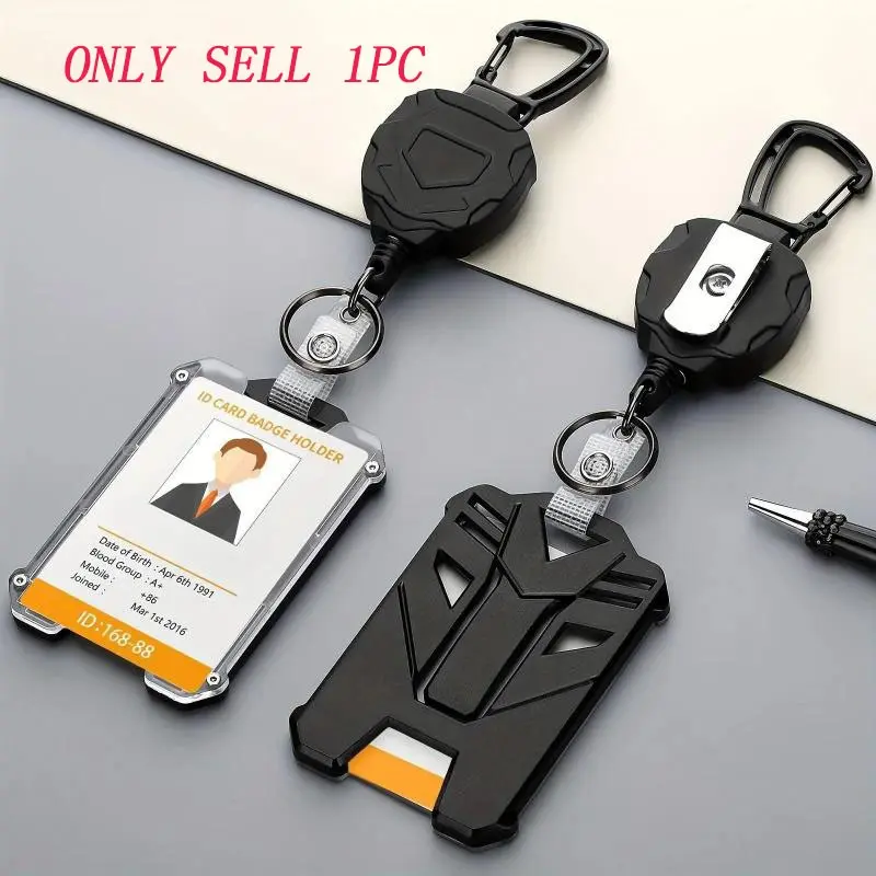 High-Strength Outdoor Retractable Lanyard (1 Set), Id Badge Holders Retractable, ID Card Lanyard, Hiking and Outdoor Rock Climbing Tact, Id Lanyard Badge Holder, Lanyards With Id Holder, Lanyards For Id Badges Retractable