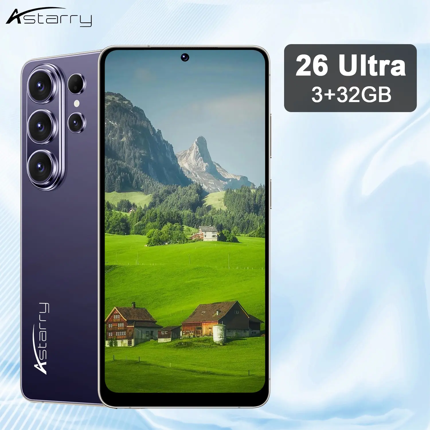 Astarry Global Unlocked 4g Network 26 Ultra, 3+32GB RAM, 6.75-Inch HD Display, 4100mah Battery, Android 12.0, Face Recognition, Dual Sim