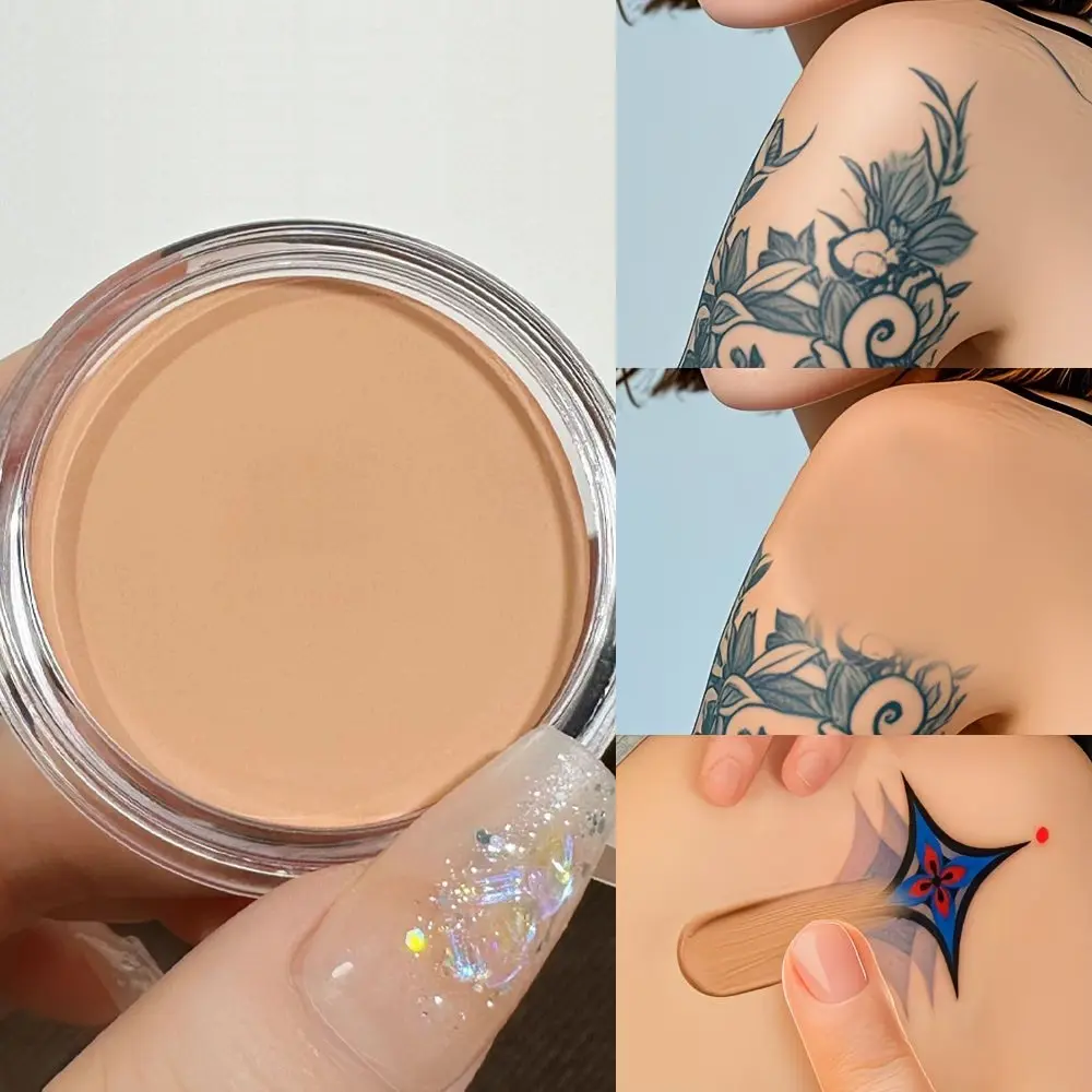Waterproof Full-Coverage Concealer Cream, Matte Finish, Covers Blemishes, Dark Circles, Tear Lines, Long-Lasting, 7 Colors Available
