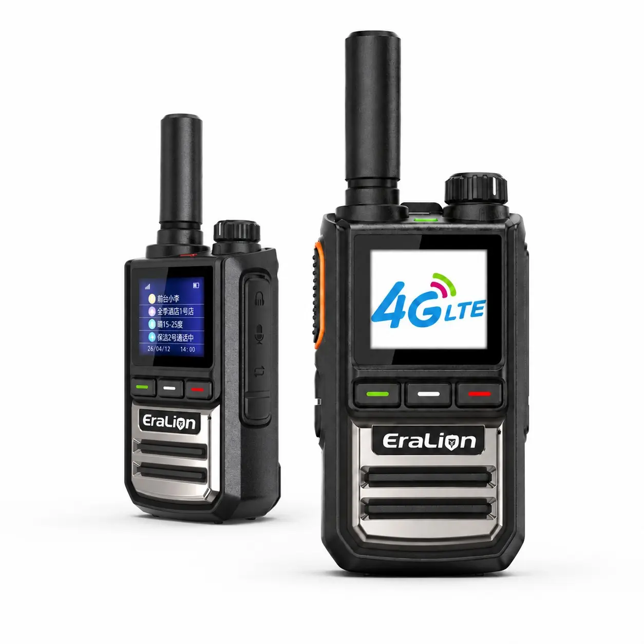 4g Long Range Talkie-Walkie with Sim Card, Bidirectional Radio, Lte Network, Intercom, Fast USB-C Charging, Real-Ptt for Teams