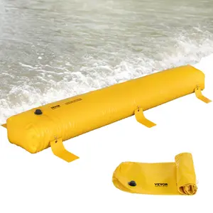 VEVOR Flood Barrier, 12 ft Lengthx 12 in Height Sandbag Alternative, Water Barrier for Flooding with Great Waterproof Effect, Reusable PVC Water Diversion Tubes, Flood Barriers for Home, Door, Garage