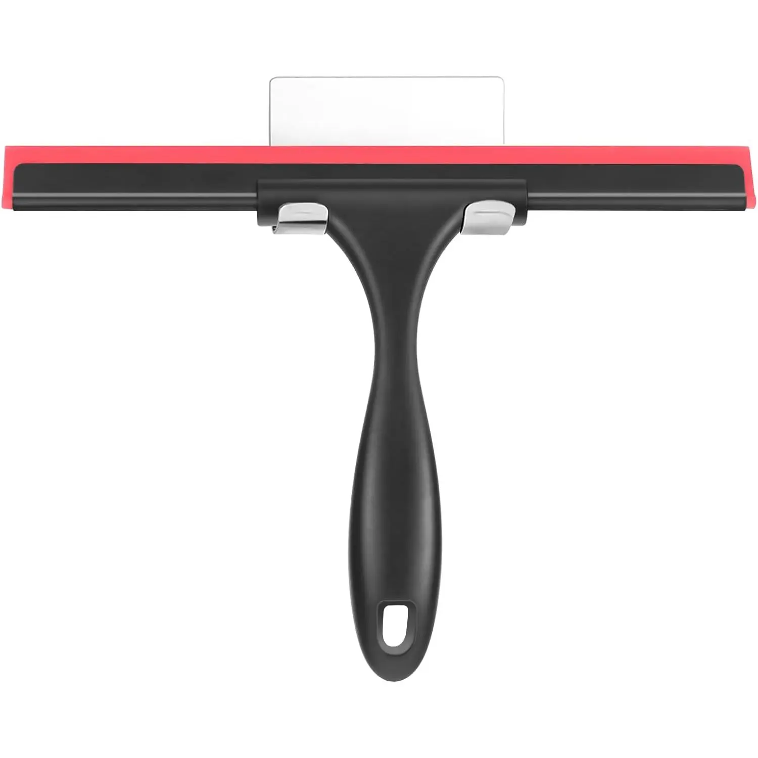 Shower Squeegee for Glass Doors Stainless Steel Squeegee for Shower Glass Door All-Purpose Window Squeegee for Tile Shower Walls, Sink, Mirror, Bathroom, Car Window Cleaning 10 Inches