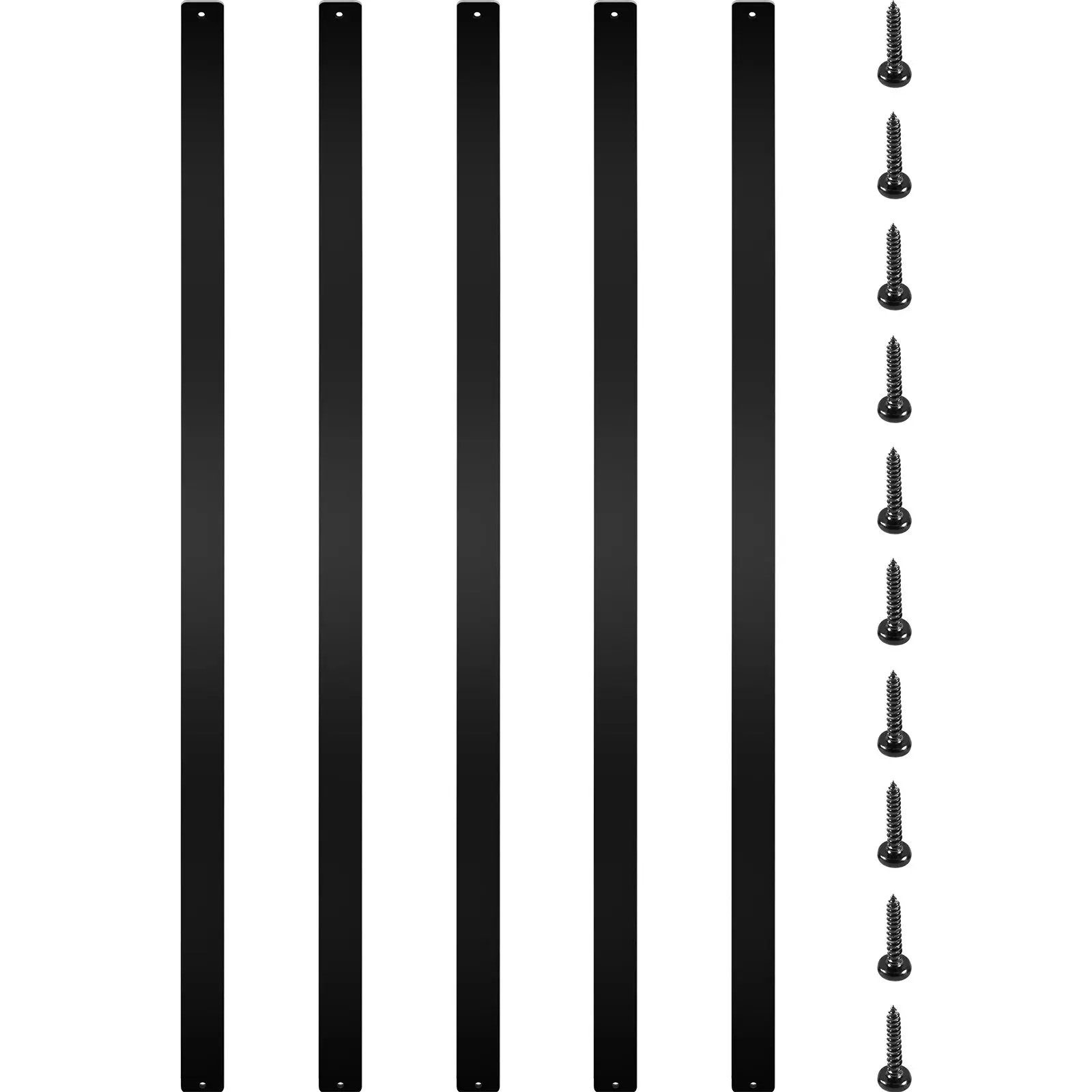 VEVOR Deck Balusters, 76 Pack Metal Deck Spindles, 29.5" x 1"x0. 2" Staircase Baluster with Screws, Aluminum Alloy Deck Railing for Wood and Composite Deck, Stylish Baluster for Outdoor Stair Deck Porch